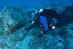 Diving with amphora